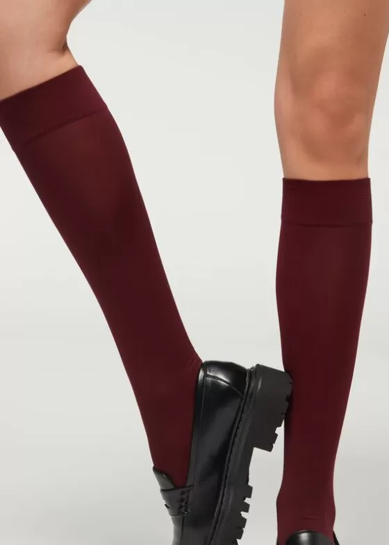 Sale 60 Denier Microfibre Knee-Highs Socks Long Socks