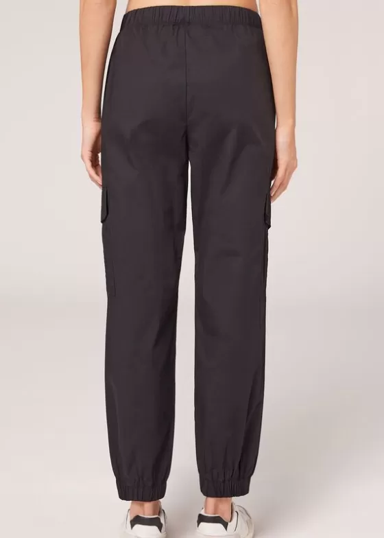 Sale Cargo Trousers With Drawstring Trousers