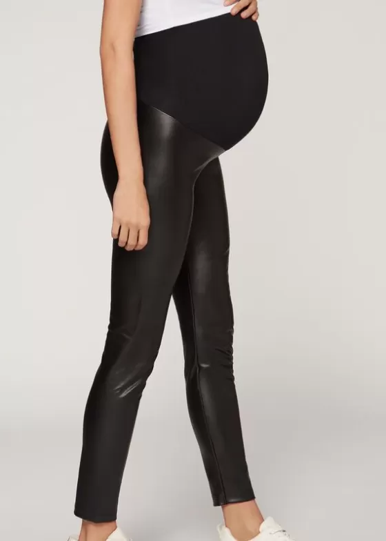 Store Coated-Effect Maternity Leggings Leggings