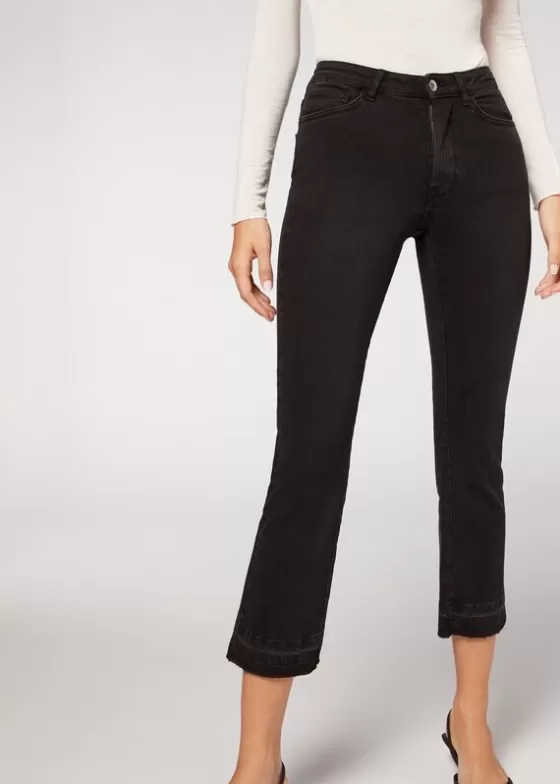 Outlet Cropped Flare Jeans Jeans