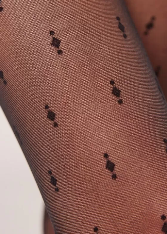 Shop Diamond 30 Denier Sheer Tights Patterned Tights