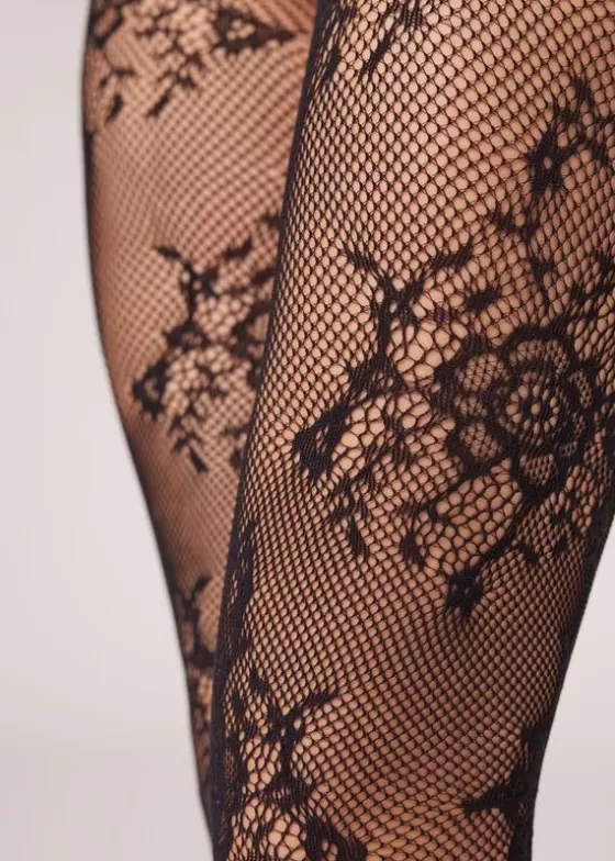 Hot Floral Lace Fishnet Tights Patterned Tights