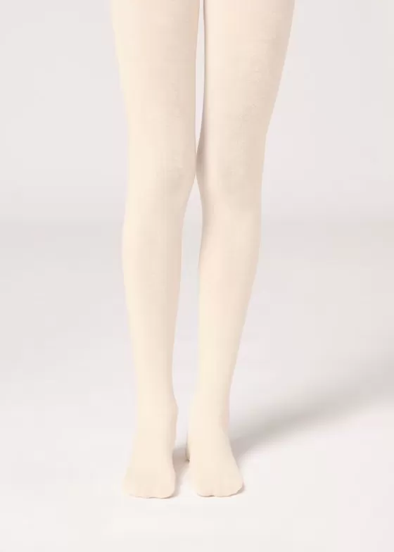 New Girls' Super Opaque Tights With Cashmere Tights