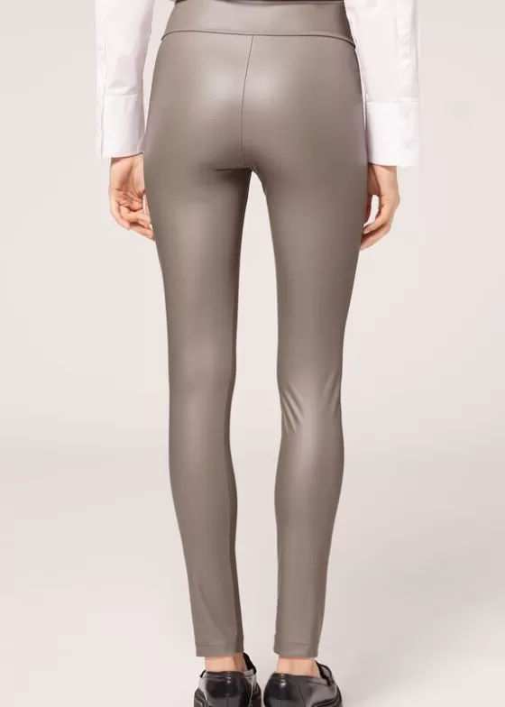 Clearance Leather Effect Leggings Leggings