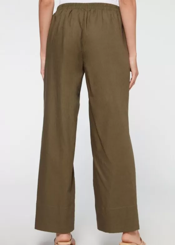 Fashion Linen Palazzo Trousers Trousers