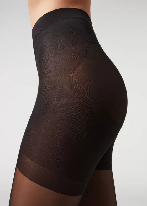 Cheap Longuette-Effect Total Shaper Tights Sheer Tights