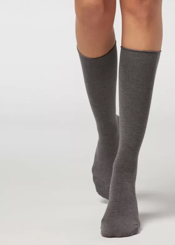 Outlet Mid-Calf Socks With Cashmere Long Socks