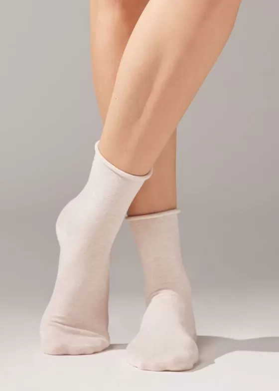 Fashion Non-Elastic Cotton Ankle Socks Short Socks