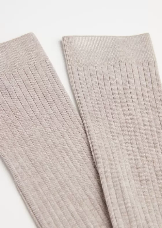 Discount Ribbed Cashmere Long Socks Long Socks