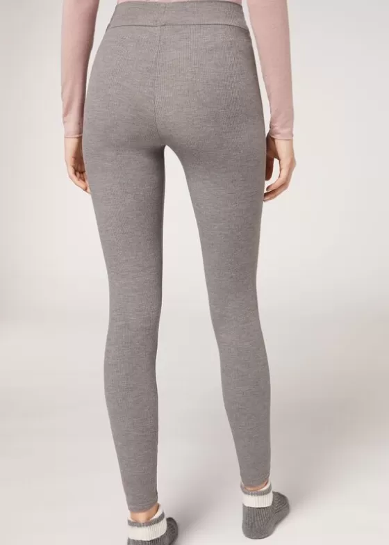 Online Ribbed Leggings With Cashmere Leggings