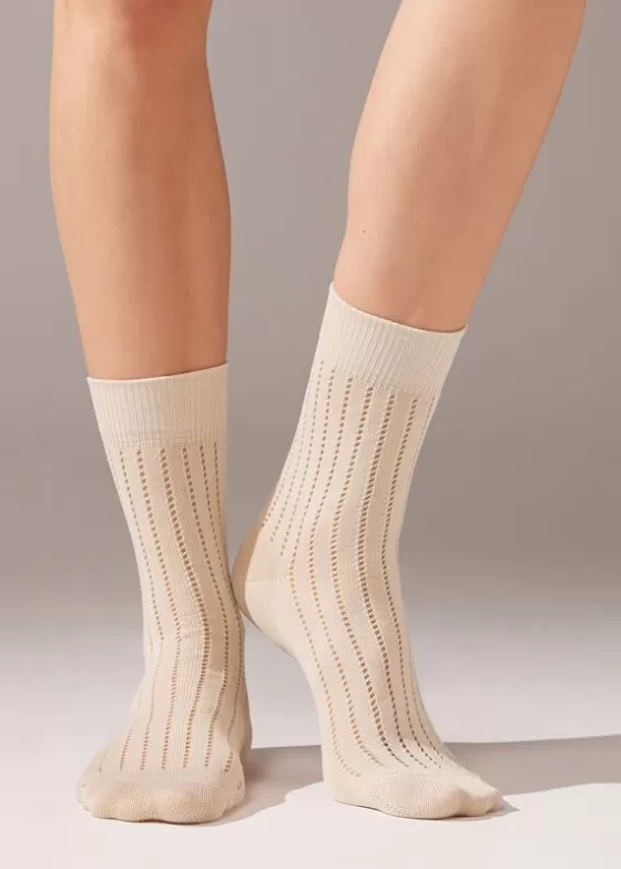 Best Ribbed Openwork Short Socks Short Socks