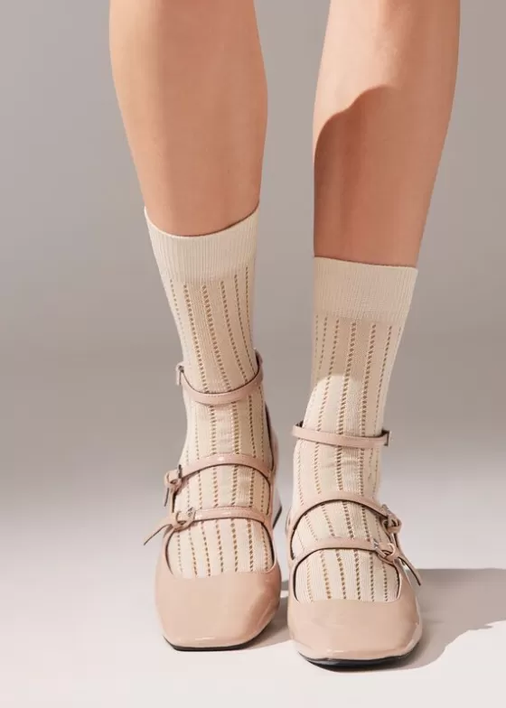 Best Ribbed Openwork Short Socks Short Socks