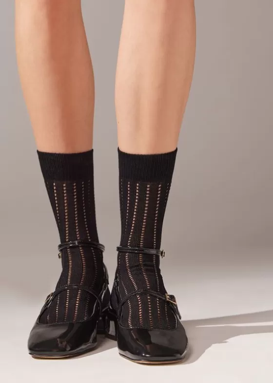 Best Ribbed Openwork Short Socks Short Socks