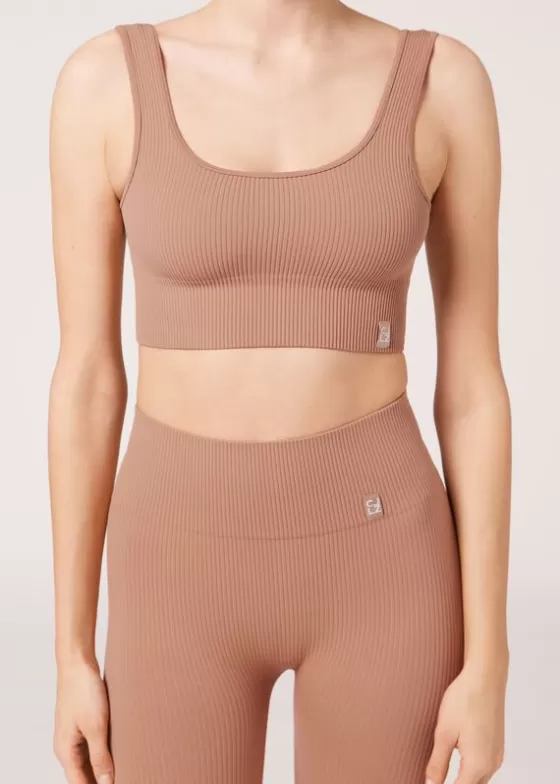 Outlet Ribbed Seamless Sport Top Fitness Top