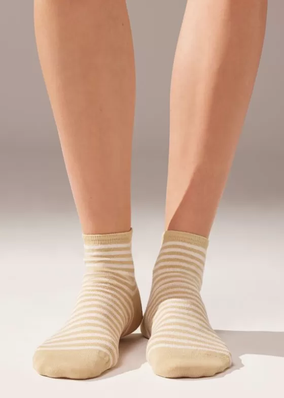 Best Sale Striped Linen Short Socks Short Socks