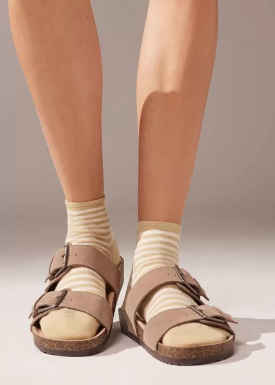 Best Sale Striped Linen Short Socks Short Socks