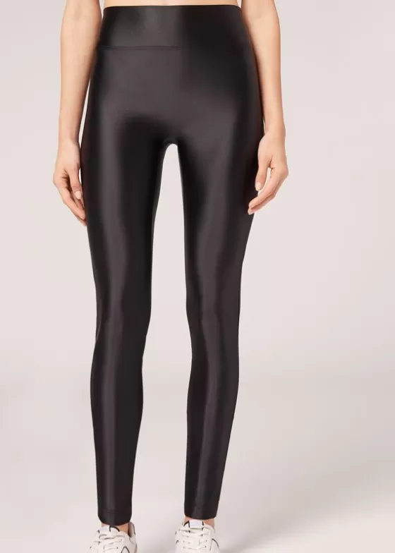 Discount Super Shine Satin Leggings Leggings