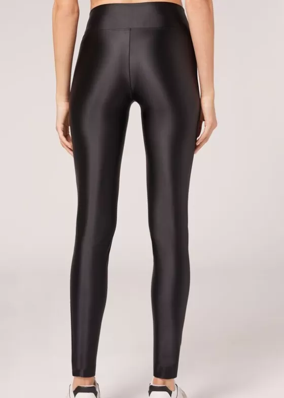 Discount Super Shine Satin Leggings Leggings